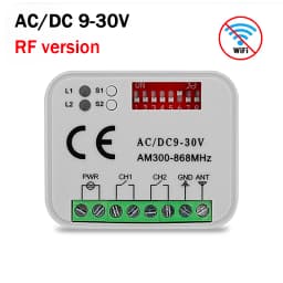 New RX MULTI 300-868MHz Tuya WIFI Smart Switch Relay Module 433MHz 868MHz Garage / Gate Remote Control Receiver Gate Controller