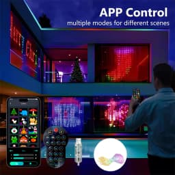 LED Smart Curtain Lights RGBIC String Lights USB Charging App Control DIY Pattern Music Sync for Bedroom Outdoor Party Lighting