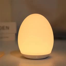 1/2/4PCS Portable Egg Shape Night Light Ambient Lamp 7 Color Changing RGB Remote Control Touch Dimmable Lamp USB Rechargeable