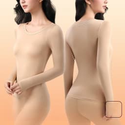 FINETOO Thermal Underwear Set Built‑in Bra Pads Seamless Thin Warm Long High Elasticity Ladies Winter Thermal Suit No Wear Bra