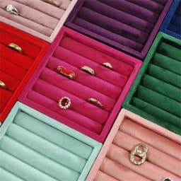 Mini Velvet Tray for Rings, Bracelets, and Earrings - Ideal for Jewelry Display and Storage