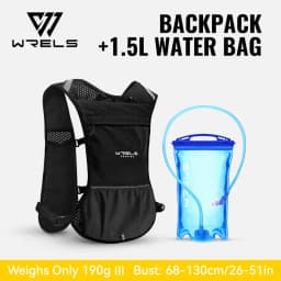 WRELS Hydration Backpack Water Bladder with Water Bladder Hydration Vest Backpack for Men Women for Marathon Trail Cycling Hikin