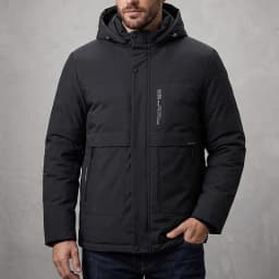Winter Solid Color Men Parkas Coats Casual Hooded Thicken Warm Cotton Jackets Outdoor Windproof Male Clothes Fashion New Style