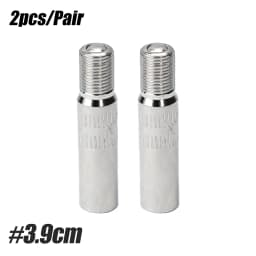 1Pair 19mm 25mm 39mm Screw-on Valve Cap Stem Extension Wheel Tire Cap Extender Adapter for Auto Car Truck Chrome Plated Brass