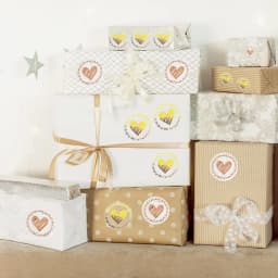 200 Pcs Round Transparent Gold Heart Adhesive Sticker Cute Sealing Label Sticker for Envelope Gift Decor Stationery Sticker