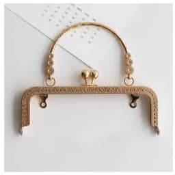 10PCS 18cm Metal Purse Frame Square Embressed Antique Bronze Lace Coin Purse Frame Kiss Clasp Accessory