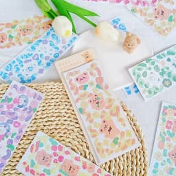IMOON 12 Sheets Cute Shiny Laser Ribbon Stickers for Photo Albums Frame DIY Crafts Poster Decoration Scrapbook Planners
