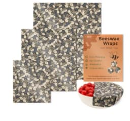 Beeswax Food Wraps Roll Reusable Beeswax Eco-Friendly Sustainable Food Storage Wrap for Sandwich Cheese Fruit Bread Snacks