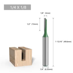 LAVIE 1pc 1/4mm Shank Straight Bit Double Flute Router Bits Milling Cutter For Wood Woodwork Tool C07-002