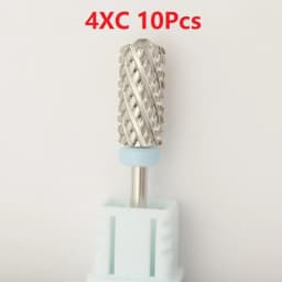 New Silver! Quality 6.5mm Diamond Big Round Top Barrel Original Tungsten Steel Carbide Manicure Nail Drill Bit File Accessories