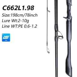 FISHINGFANS Rod L ML M LS Guide Spinning Casting Bass Pike Catfish Rod Trouts Perch 30T Carbon Fishing Rod