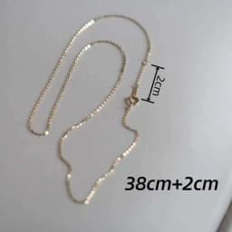 GOLDtutu14K Solid Gold Necklace, 1.1mm Minimal Simple Style Chain, Fine Jewelry, Real Au585 for Women, Girl, 2025, ok1001