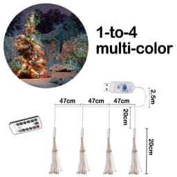 LED Firework Light 2x 4x 6x USB Powered Hanging Fairy Lights DIY Starburst Lamp for Garden Christmas Garland Festival Decor