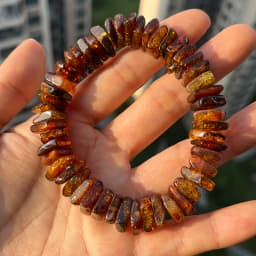 Yoowei 100% Real Amber Bracelet for Unisex Genuine Black Bead Irregular Natural Plant Medical Healing Jewelry Gift Wholesale