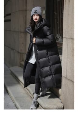 Winter High Quality Long Hooded Down Jacket Women White Duck Down Warm Thick Outwear Female Loose Parker Knee Length Down Jacket
