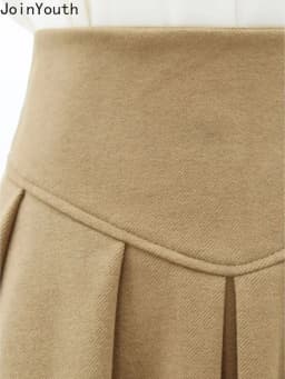2025 Faldas Mujer De Moda Vintage Skirts for Women High Waist Solid Color Jupe Tunic A-line Saia Loose Korean Temperament Skirt
