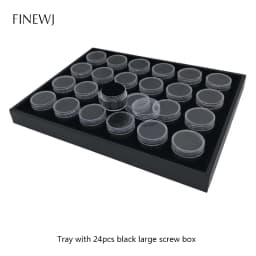 Novel Gem Jar Display Gemstone Insert Tray Jewelry Charms Beads Organizer White Foam Round Box Liner Show Case Holder Wholesale