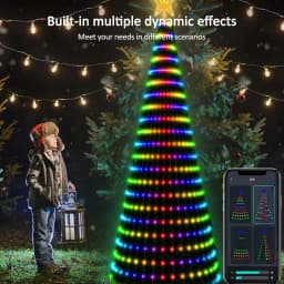 Smart Christmas Tree Lights Christmas Fairy Light APP Control Music Sync Multicolor for Indoor Outdoor Christmas Tree Decoration