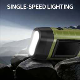 Outdoor LED Hand Pressing Dynamo Solar Crank Power Flashlight Torch Light Hand Press Crank Camping Lamp Light for Outdoor Home