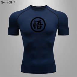 Goku Print Compression Shirts For Men Gym Workout Joging Fitness Undershirts Base Layer Quick Dry Aerobic Exercise Men Tops