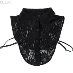 Female Lace Detachable Collar Vintage Solid Fake Collar Lapel Blouse Top Adjustable Women Clothes Ladies False Collar