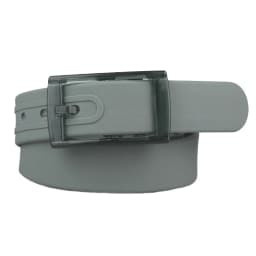 Plain Candy Colors Silicone Rubber Leather Wavy Shape Belt Plastic Buckle Cute Without Metal Belts for Men and Women Waistband