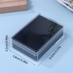 Transparent Diamond Jewelry Display Box With Foam Pad Bare Stone Gem Storage Container Case Glass Beads Organizer Packaging Box