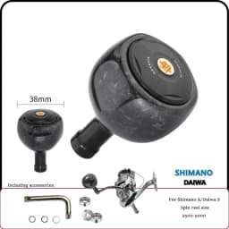 Gomexus FA38S Handle Knob For Shimano Stella Vanquish Daiwa Exist Saltist 1000 - 4000 Spinning Power Reel Titanium 38mm