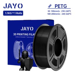 JAYO 1.1KG PETG Filament 1.75mm PETG 3D Printer Filament Fit Most FDM 3D Printer Neatly Wound 3D Printing Materials