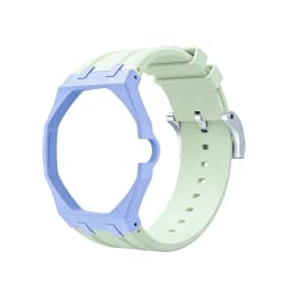 2in1 Bioceramic Case&Silicone Strap For Swatch x AP Royal pop Pocket watch bands Modification kit integrated Silicone Wirstband