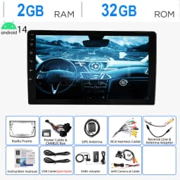 ESSGOO 10"Android 15 4+64G For VW Passat B6 B7 CC Magotan 2010-15 Car Stereo Wireless Carplay GPS Navi Bluetooth RDS WIFI Radio