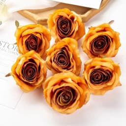Cheap Rose Head Silk Artificial Flowers For Home Wedding Arch Craft Supplies Decoration DIY Christmas Wreath Accessory Scrapbook