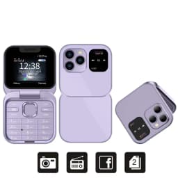SERVO I16 PRO Foldable Mini Mobile Phone 2G Dual SIM Card Speed Dial Magic Voice 1.77'' Screen 3.5mm Jack Flip Cellphone Type-C