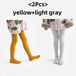 2Pcs/set 0-9 Years Children Cotton Leggings Spring Autumn Baby Girls Basic Simple Dance Pantyhose Infant Toddler Knitted Tights