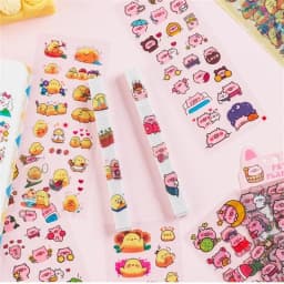 10pcs/package Cartoon Animals Stickers Decorative Scrapbook Diary Background Paper DIY Garbage Magazine Diary Stationery