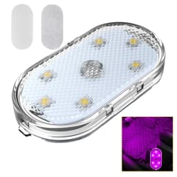 1pc Car LED Light Interior Lighting Atmosphere Lamp for Armrest Box Trunk Switch Touch Control Wireless Mini LED Foot Lights