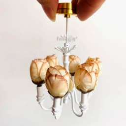 1/6 1/12 Scale Dollhouse Retro European Style Mini LED Lamp Double-head Flower Ceiling Light Lamp Wall Light Decor Toy