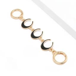 1PC Moon Shape Wallet Shoulder Bag Extension Chain with Alloy Spring Door Knocker for Underarm Bag Replacement Accessories