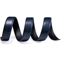 3.5cm wide Luxury Leather Belts for Men Automatic Buckle Blue Men's Belt without Buckle 130CM