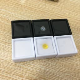 10pcs Square Gemstone Box Diamond Jewelry Display Box Loose Ring Holder Display Case Gem Coin Showcase Container White Black