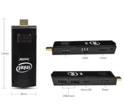 2026 W5 PRO Mini PC Windows 10 OS Intel Atom X5-Z8350 Quad-Core PC BT 4.2 2.4G/5G WiFi 4GB/8GB DDR3 64GB/128GB eMMC SSD USB3.0