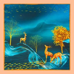 53 65 85cm 100% Real Silk Neck Scarves Woman Modern Square Classic Top Luxury Fall Scarf Kerchief Gift for Girls Leopard Print