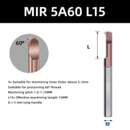 KaKarot MIR Boring Cutter for Threading Coated Carbide Mini Internal Lathe Turing Tool Copying Small Hole Tungsten Steel Alloy