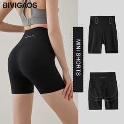 BIVIGAOS Summer High Waist Tight-Fitting Butt Lifter Shark Cycling Shorts Women Knee-Length Sports Fitness Biker Shorts Leggings