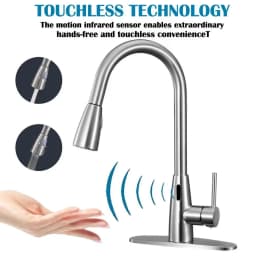 GEGVE Smart Infrared Sensing Inductive Pull-out Kitchen Sink Faucet Multifunctional Hot Cold Tap Tap Washbasin Faucets Mixer