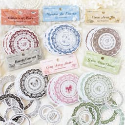 20 pcs Lace Frame Sticker Pack Diary Album hand made Collage Decorative Scrapbook material Journal Creative Stationery Supplies