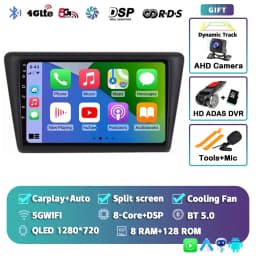 Android 16 Carplay Car Radio For VW Skoda Rapid 2013 2014 2015 2016 2017 2018 2019 Seat Toledo 2015 - 2018 GPS Multimedia Stereo