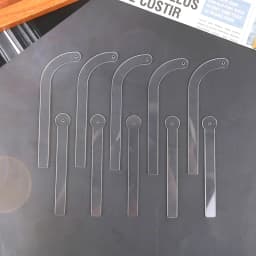 5*Transparent Acrylic Earring Try On Stick Forecast Shop Special Tool Ear Stud Jewelry Trial Display Holder Rack for Live Stream