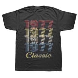 47th Birthday Gift Legends Born In 1977 47 Years Old T Shirts Summer Fathers Day Christmas Streetwear Short Sleeve Men vintage