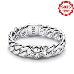 2026 Hot Selling 925 Silver Multi-Color Sun and Moon Heart-Shaped Ring for Women's Party Exquisite Jewelry Gift